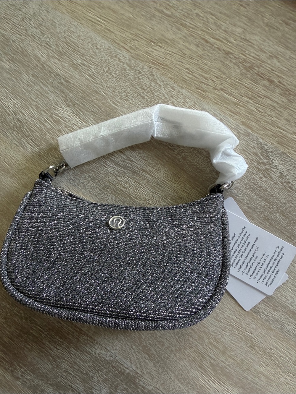Lululemon Gray Textured Mini Shoulder Bag